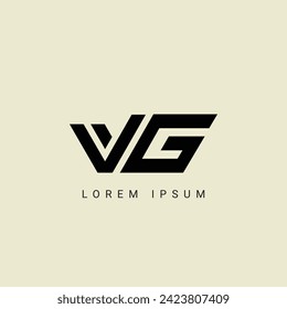 Initial Letter vg Linked Logo for business and company identity. Modern Letter vg Logo Vector Template with modern trendy golden logo