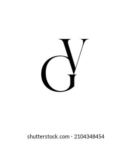 Initial letter VG logo design