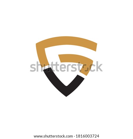Initial letter vg logo or gv logo vector design template