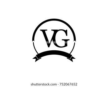 initial letter VG logo monogram retro black