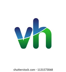 Initial Letter VH Logo Lowercase, colorful logotype Modern and Simple Logo Design.