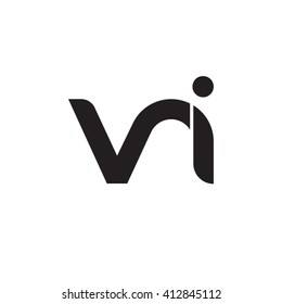 initial letter vi linked round lowercase monogram logo black