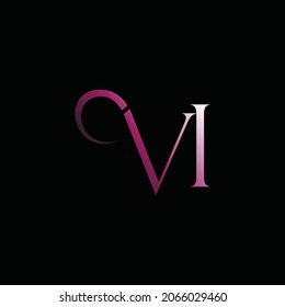 Initial letter VI logo design