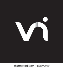 initial letter vi modern linked circle round lowercase logo white black