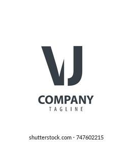 Initial Letter VJ Design Logo