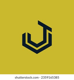 Initial letter VJ or JV monogram logo