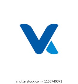 Initial letter VK Logo design