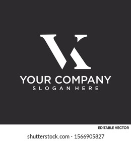 initial letter VK logo monogram
