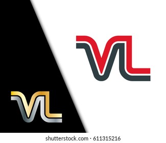 Initial Letter VL Linked Design Logo