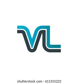 Initial Letter VL Linked Design Logo
