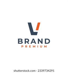 initial letter vl logo design 