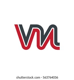Initial Letter VN VM Linked Design Logo