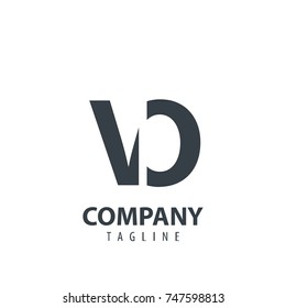 Initial Letter VO Design Logo
