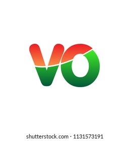 Initial Letter VO Logo Lowercase, colorful logotype Modern and Simple Logo Design.