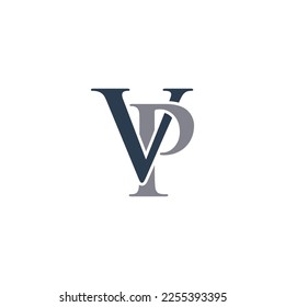 Initial letter VP logo design vector illustration.