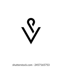 Initial Letter VP Logo Design Vektorgrafik. VP Logo Symbol Vorlage