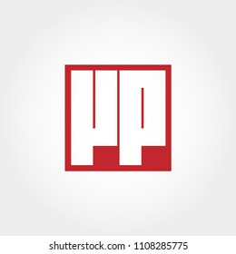 Initial Letter VP Logo Vector Design