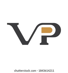 Initial letter vp or pv logo design template