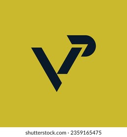 Letra inicial logotipo VP o en monograma PV