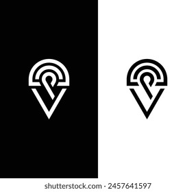 Anfangsbuchstabe VPD oder DPV oder VP Line Logo Design Vorlage Abbildung
