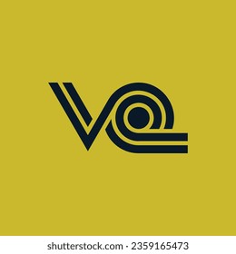 Initial letter VQ or QV monogram logo