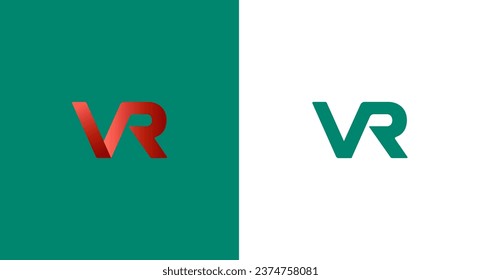 Initial Letter VR Logo with Creative Modern Business Typography Vector Template Design Monogram Logo
