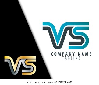 Initial Letter VS Linked Design Logo