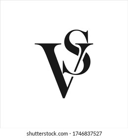 initial letter VS logo vector concept