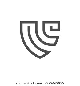 Anfangsbuchstabe VS Schild Symbol Logo Design Vektorgrafik