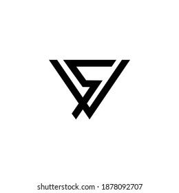 Ursprüngliche Letter VS,SV Logo-Design-Vektorgrafik