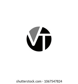 Initial Letter VT Design Logo