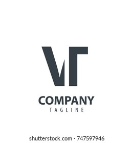 Initial Letter VT Design Logo