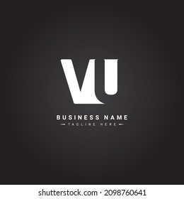 Initial Letter VU Logo - Minimal Business Logo