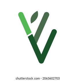 letra inicial Diseño del logotipo VV