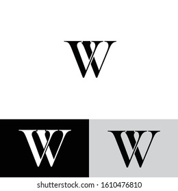 Initial letter vv uppercase modern logo design template elements. Black, and white letter Isolated on white, black and grey background. Suitable for business, consulting group company.