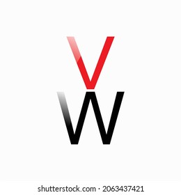 Anfangsbuchstaben VW Logo-Design
