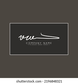 Initial Letter VW Logo - Handwritten Signature Style Logo