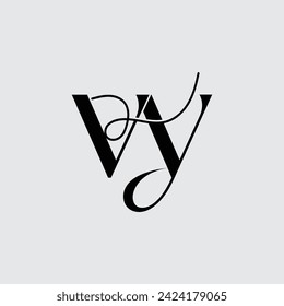 Initial letter vy logo design creative modern symbol icon monogram
