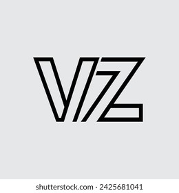 
Initial letter VZ logo design creative modern symbol icon monogram
