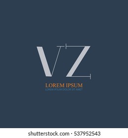 initial letter Vz logo design for company identity