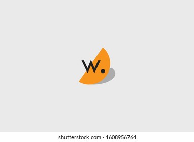 Initial Letter W with Abstract Design Logo Template. Vector Illustration