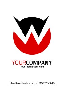 Initial letter W abstract logo template vector