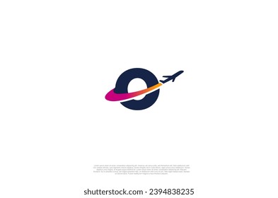 Initial Letter W and airplane for agency travel check, transport, logistics, delivery logo design. Vector illustration template
