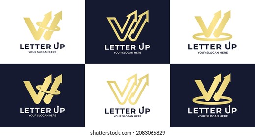 letra inicial logotipo combinado de la flecha W para el logotipo de inspiración empresarial y de marca