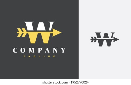 logotipo de flecha W de letra inicial	