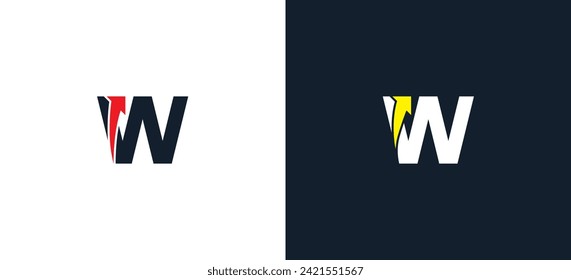 initial Letter W Arrow Logo Concept sign icon symbol Design Element. Financial, Consulting, Logistics Logotype. Vector illustration logo template