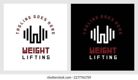Letra inicial W con timbre de barbero, para logotipo de gimnasio, levantamiento de peso y símbolo de construcción de carrocería
