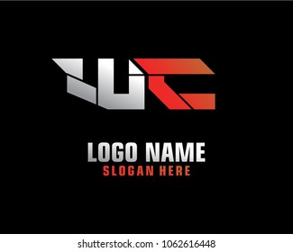 Initial letter W C logo template vector