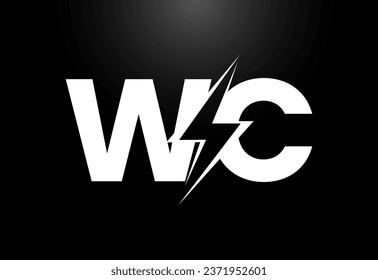 Initial Letter W C Logo Design Vector. Graphic Alphabet Symbol For Corporate Business
