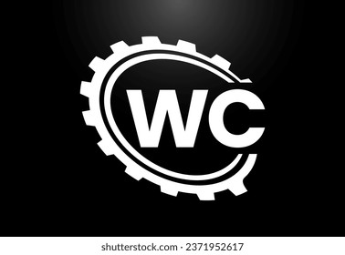 Vector de diseño del logotipo W C de la carta inicial. Símbolo gráfico de alfabeto para empresas